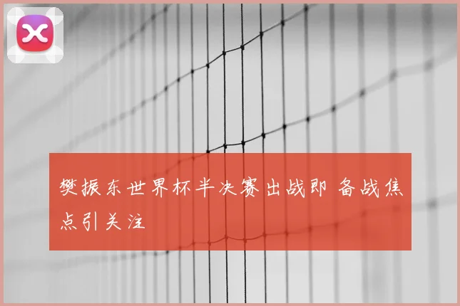 樊振东世界杯半决赛出战即 备战焦点引关注